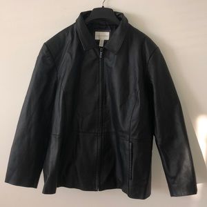 Worthington plus sized leather jacket